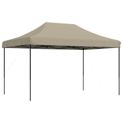 foldbart pop up-festtelt 440x292x315 cm gråbrun