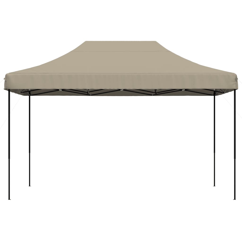 foldbart pop up-festtelt 440x292x315 cm gråbrun