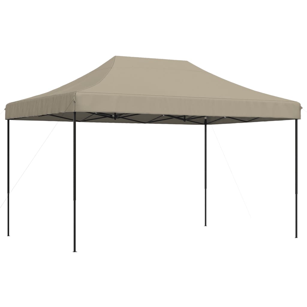 foldbart pop up-festtelt 440x292x315 cm gråbrun