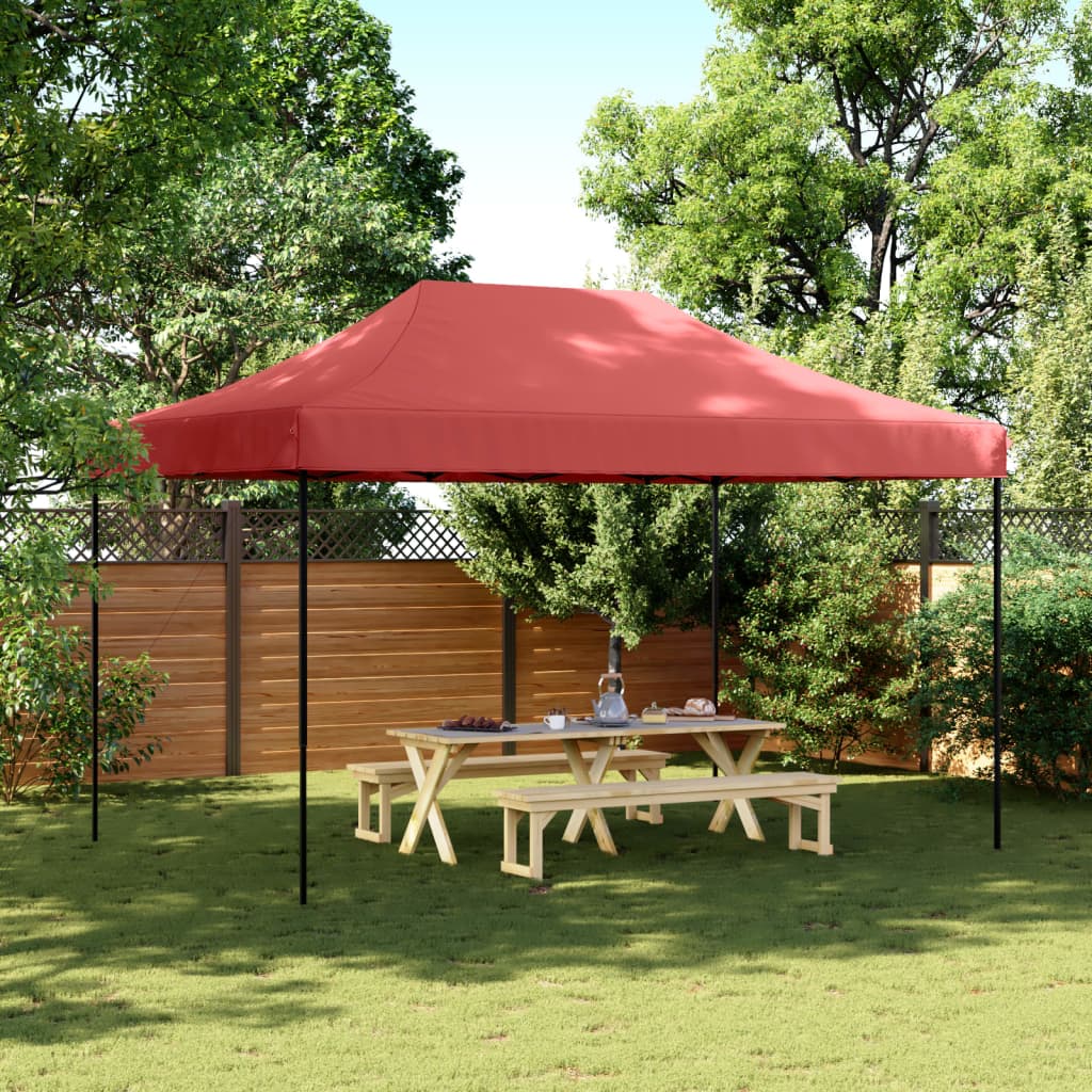 foldbart pop up-festtelt 440x292x315 cm bordeaux