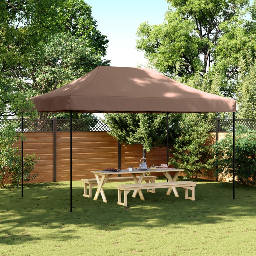 foldbart pop up-festtelt 440x292x315 cm cm brun