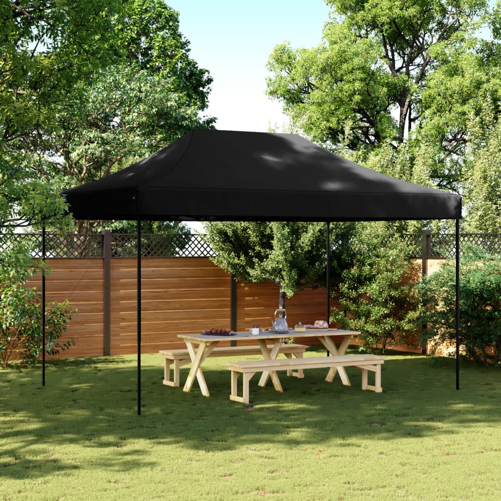 foldbart pop up-festtelt 440x292x315 cm sort