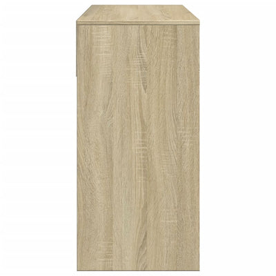 makeupbord med spejl 80x39x80 cm sonoma-eg