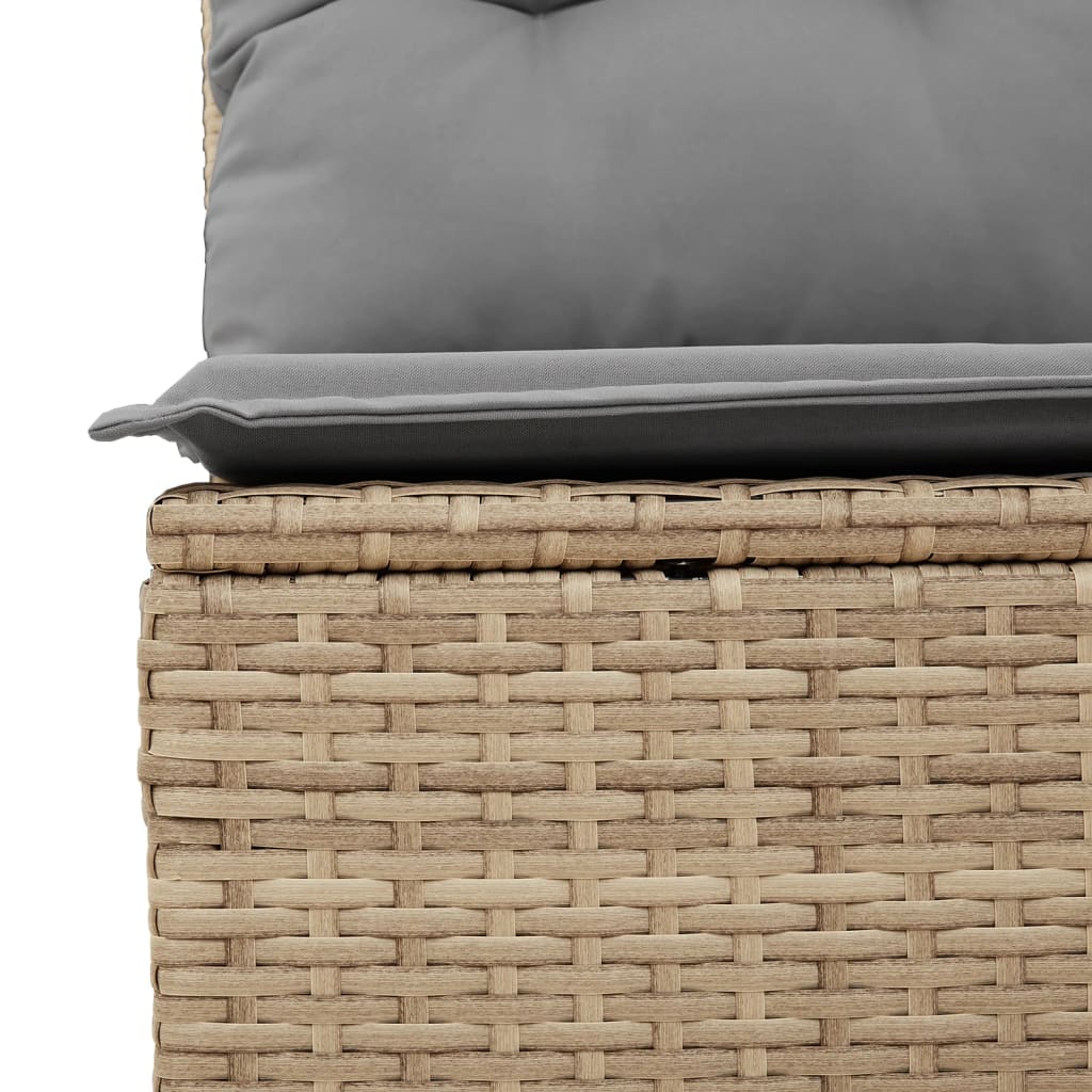 havesofasæt 10 dele med hynder polyrattan beige