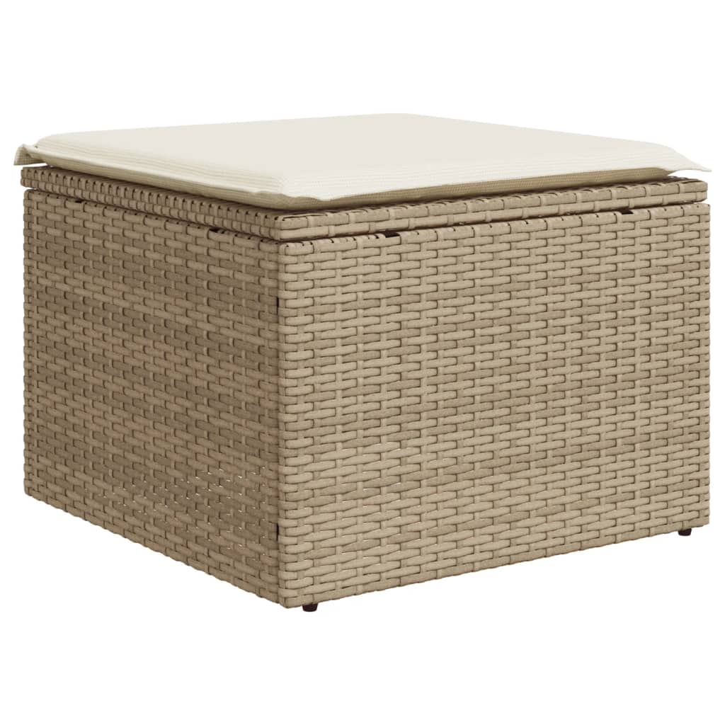 sofasæt til haven 11 dele med hynder polyrattan beige