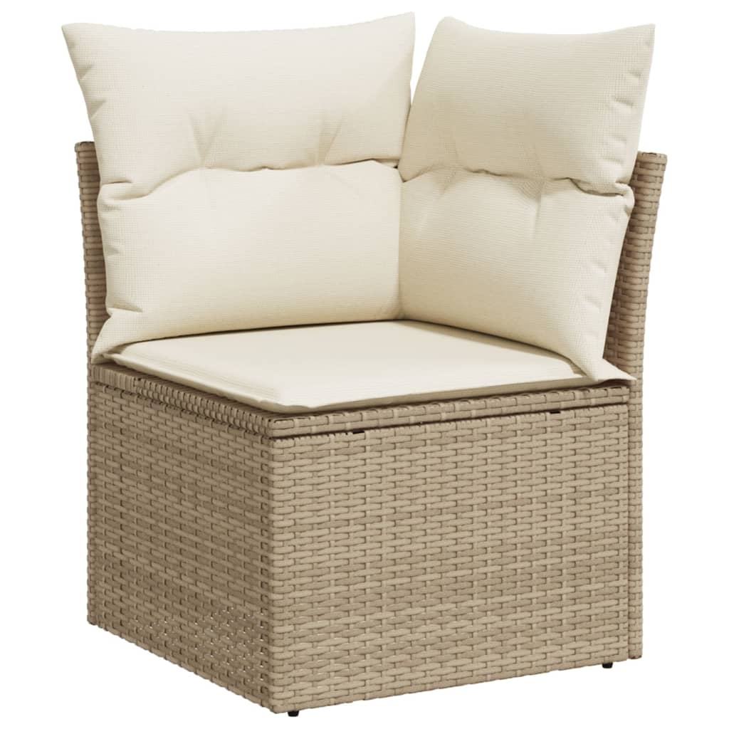 sofasæt til haven 14 dele med hynder polyrattan beige