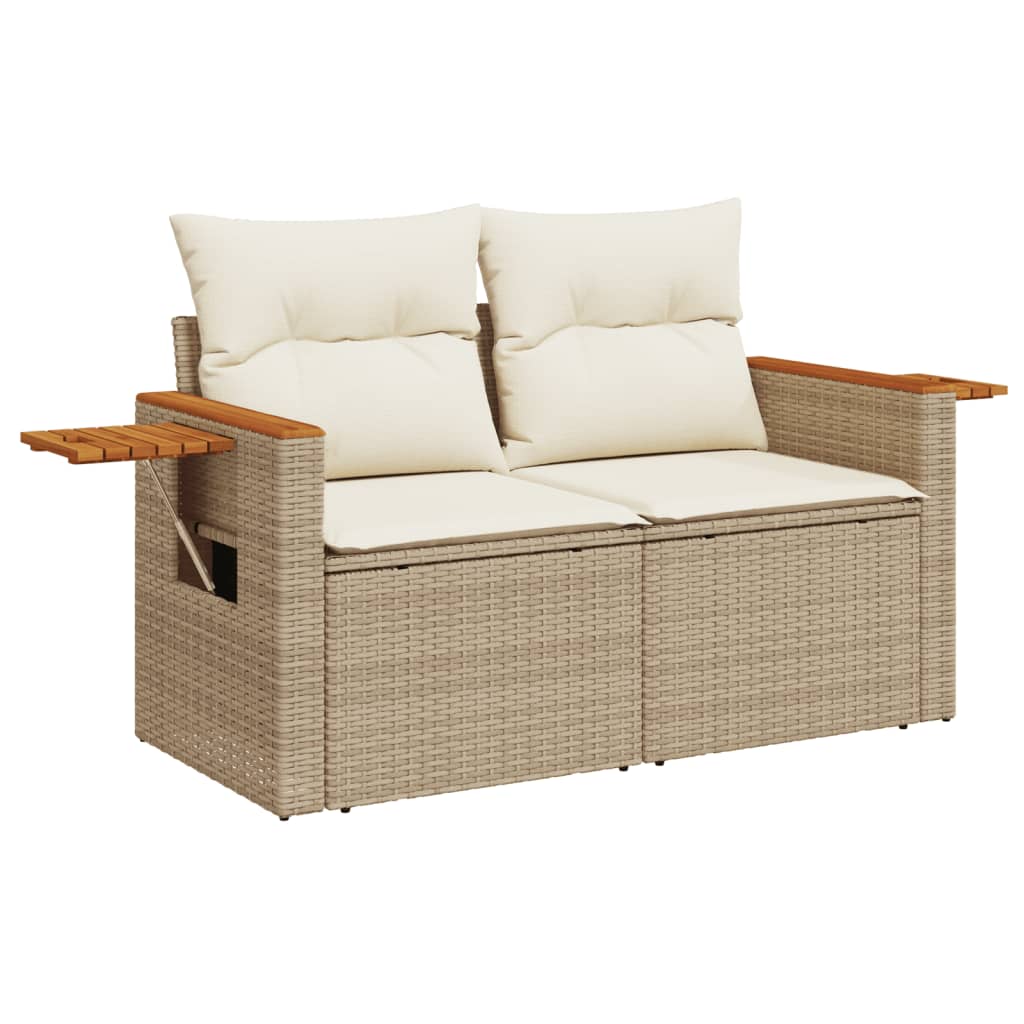 sofasæt til haven 4 dele med hynder polyrattan beige