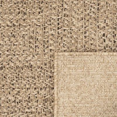 gulvtæppe ZIZUR 240x240 cm jute-look indendørs og udendørs