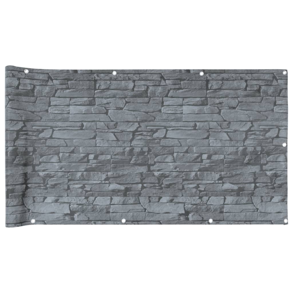 altanafskærmning 300x75 cm PVC stendesign grå