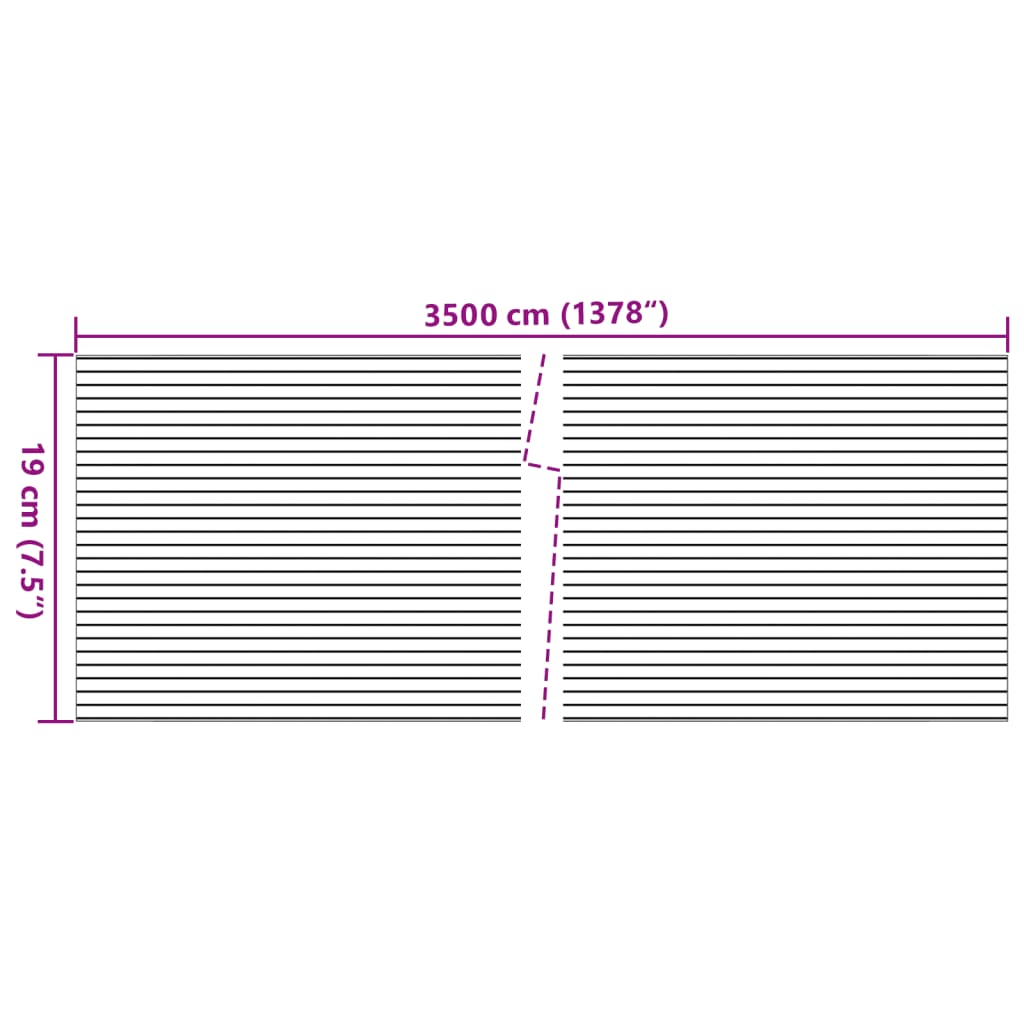 haveafskærmning 35x0,19 m PVC stendesign grå