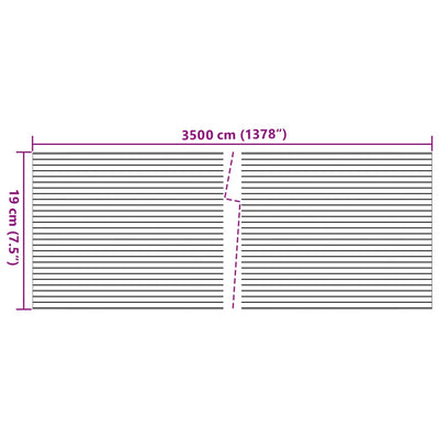 haveafskærmning 35x0,19 m PVC stendesign grå