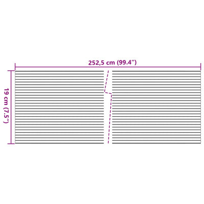 haveskærme 10 stk. 252,5x19 cm PVC sort