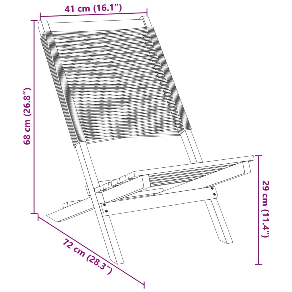 foldbare havestole 8 stk. massivt akacietræ sort