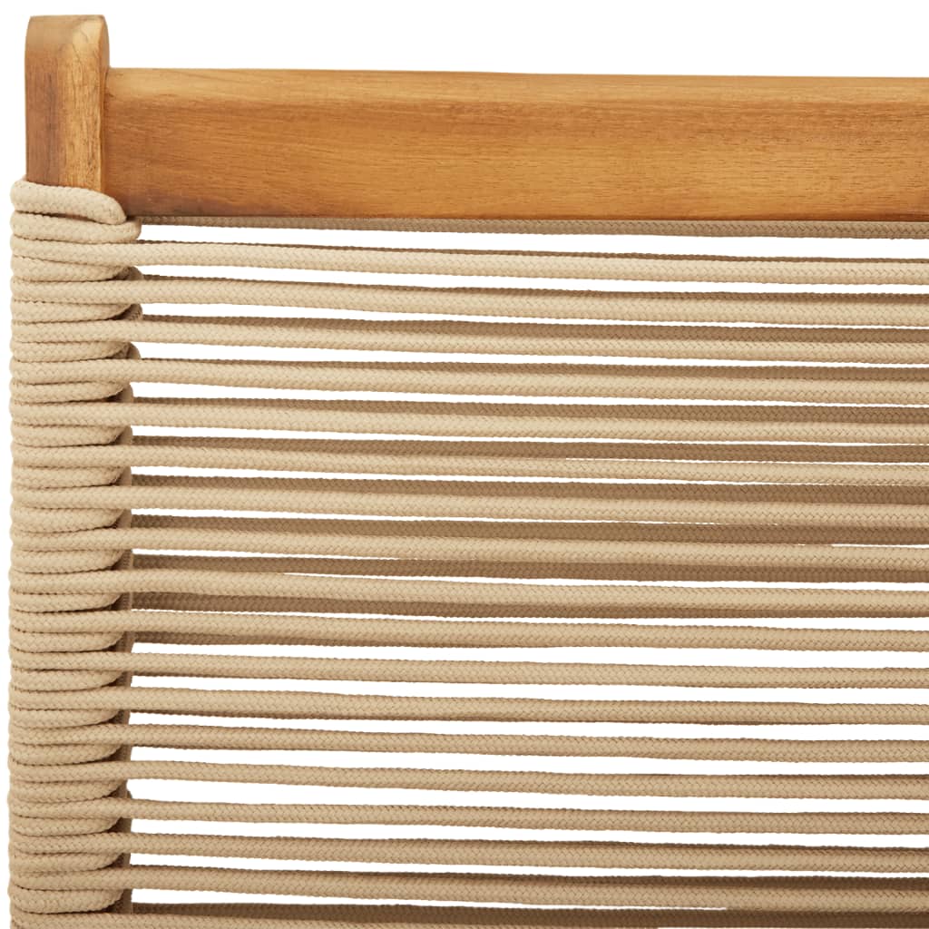 foldbare havestole 8 stk. massivt akacietræ beige