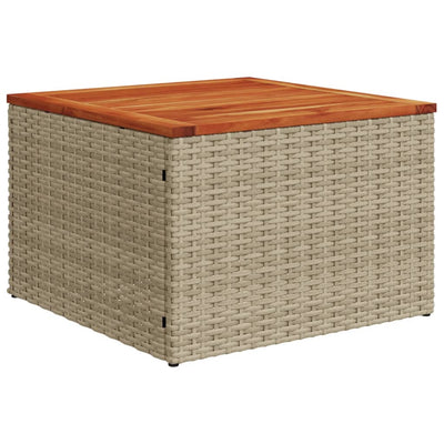 havesofasæt 8 dele med hynder polyrattan beige