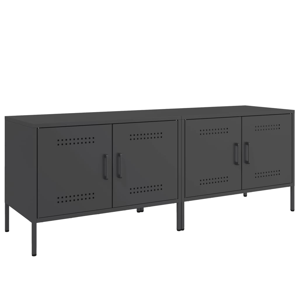 tv-borde 2 stk. 68x39x50,5 cm stål sort