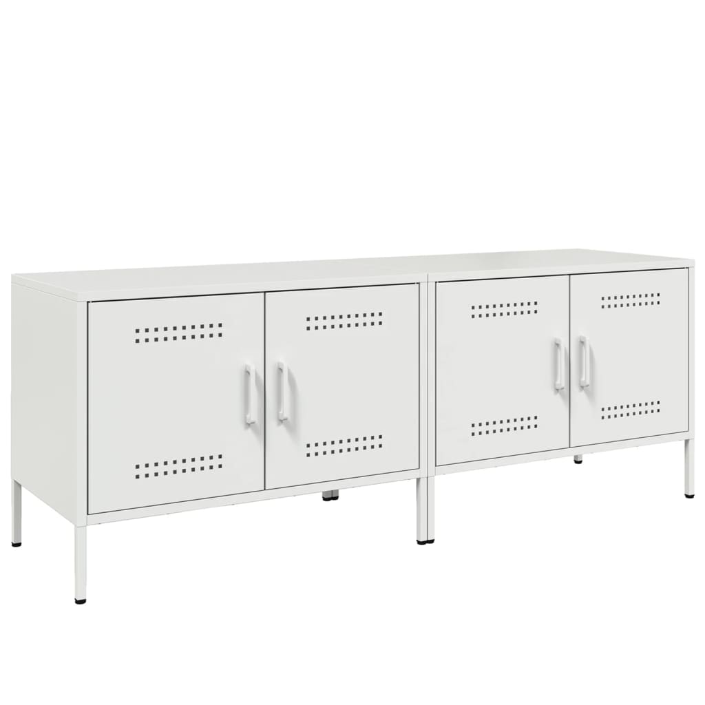 tv-borde 2 stk. 68x39x50,5 cm stål hvid