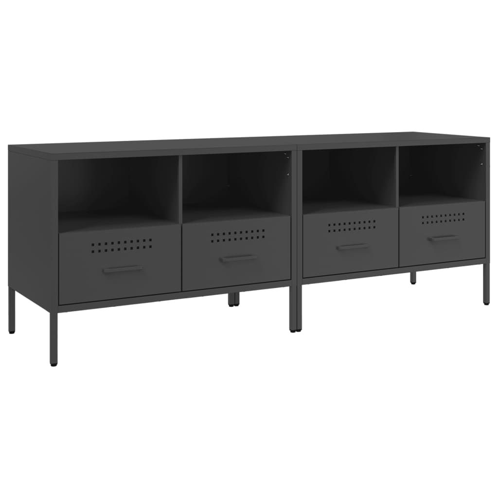 tv-borde 2 stk. 68x39x50,5 cm stål sort