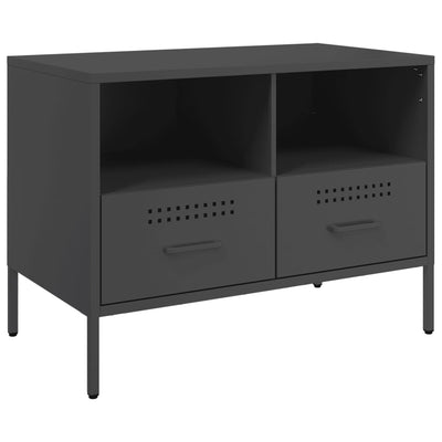 tv-borde 2 stk. 68x39x50,5 cm stål sort