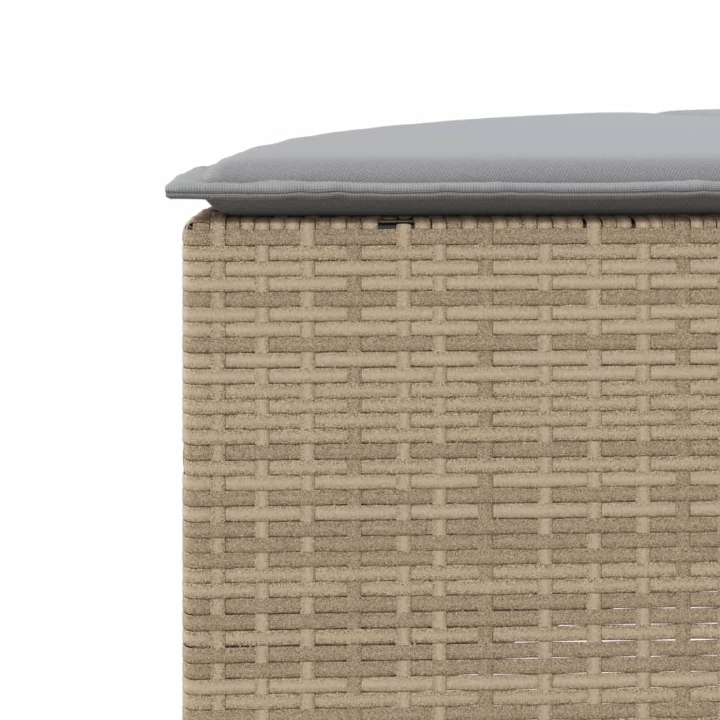 sofasæt til haven 2 dele halvrund polyrattan beige