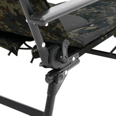 fiskestol med justerbare fødder foldbar camouflage