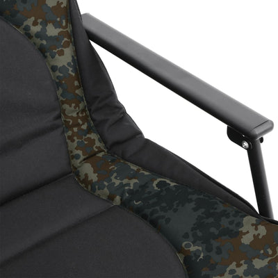 fiskestol med justerbare fødder foldbar camouflage