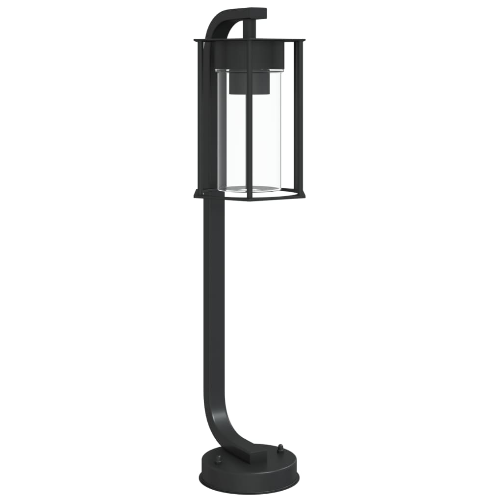 udendørs standerlampe 60 cm rustfrit stål sort