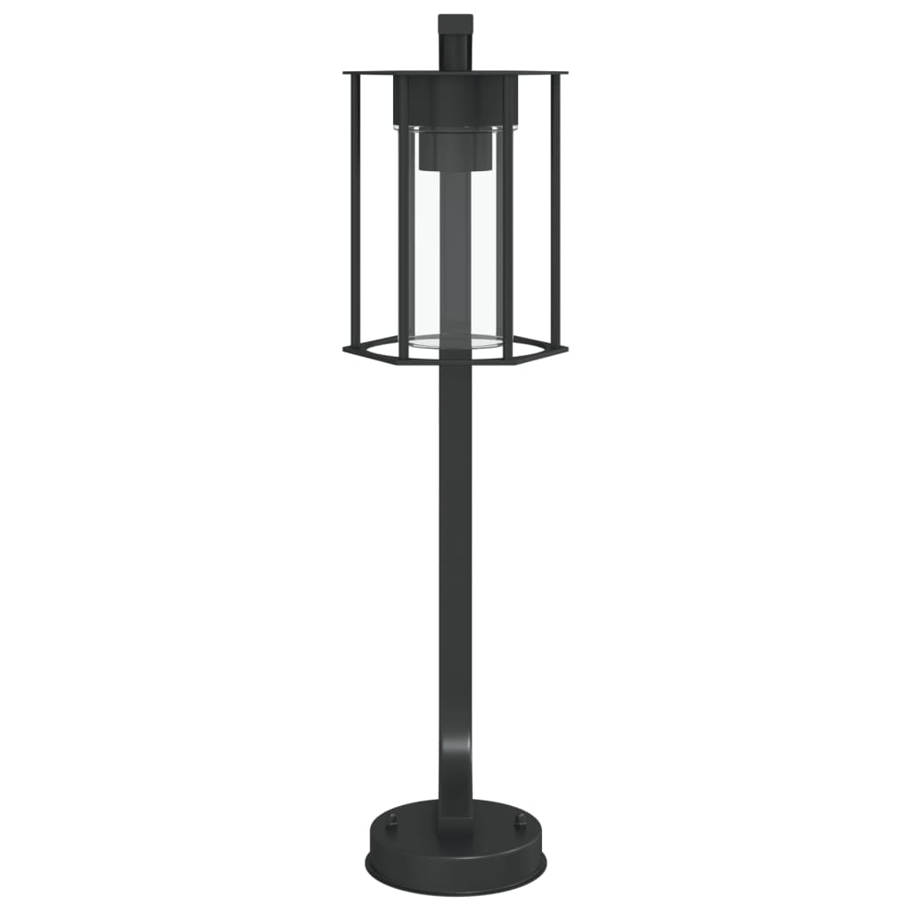 udendørs standerlampe 60 cm rustfrit stål sort