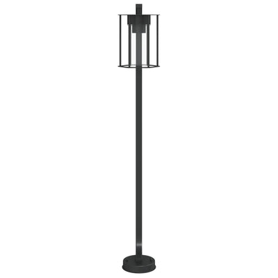 udendørs standerlampe 100 cm rustfrit stål sort