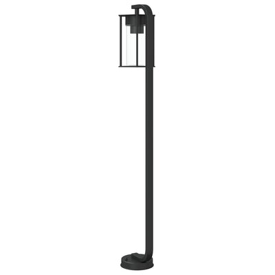 udendørs standerlamper 3 stk. 100 cm rustfrit stål sort