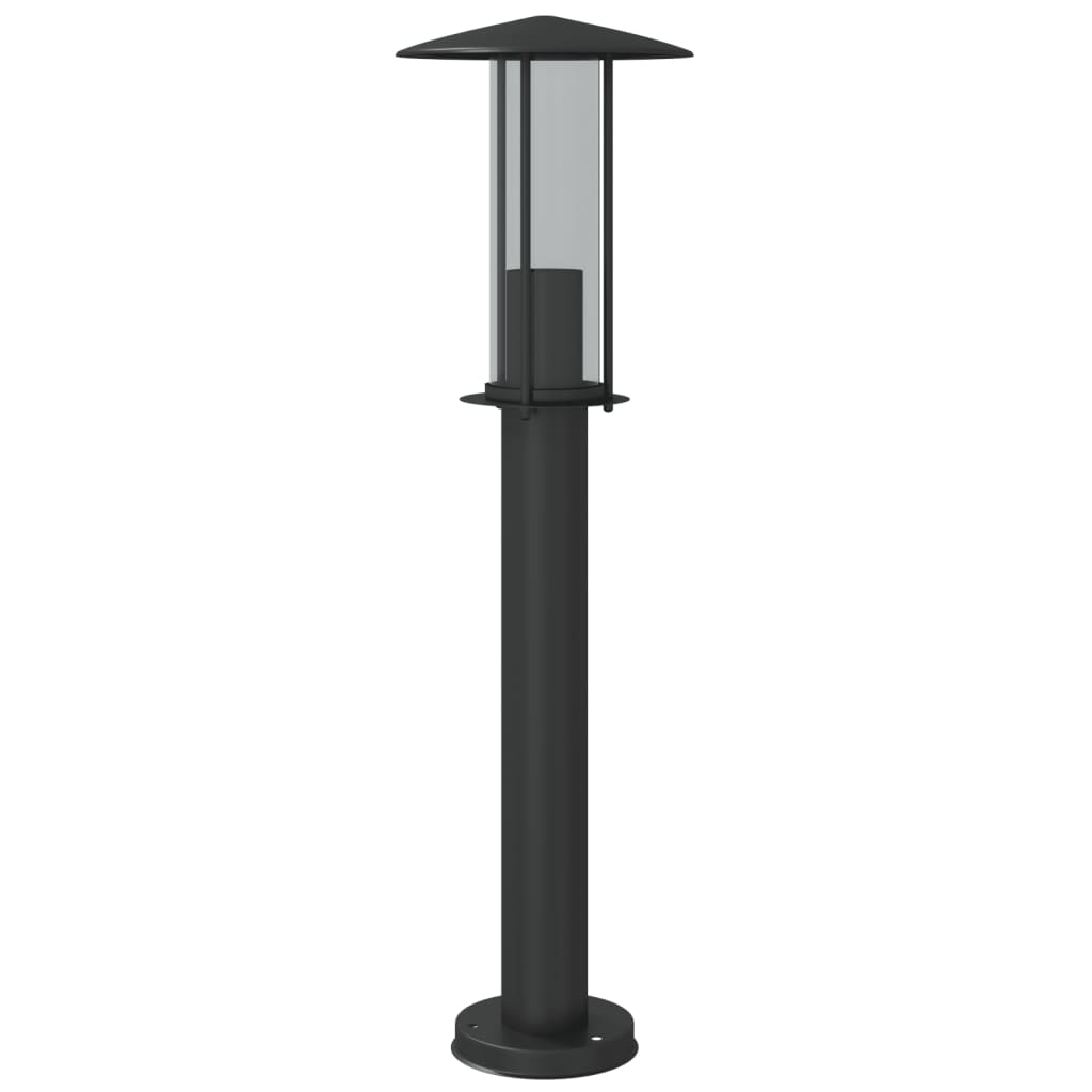 udendørs standerlampe 60 cm rustfrit stål sort