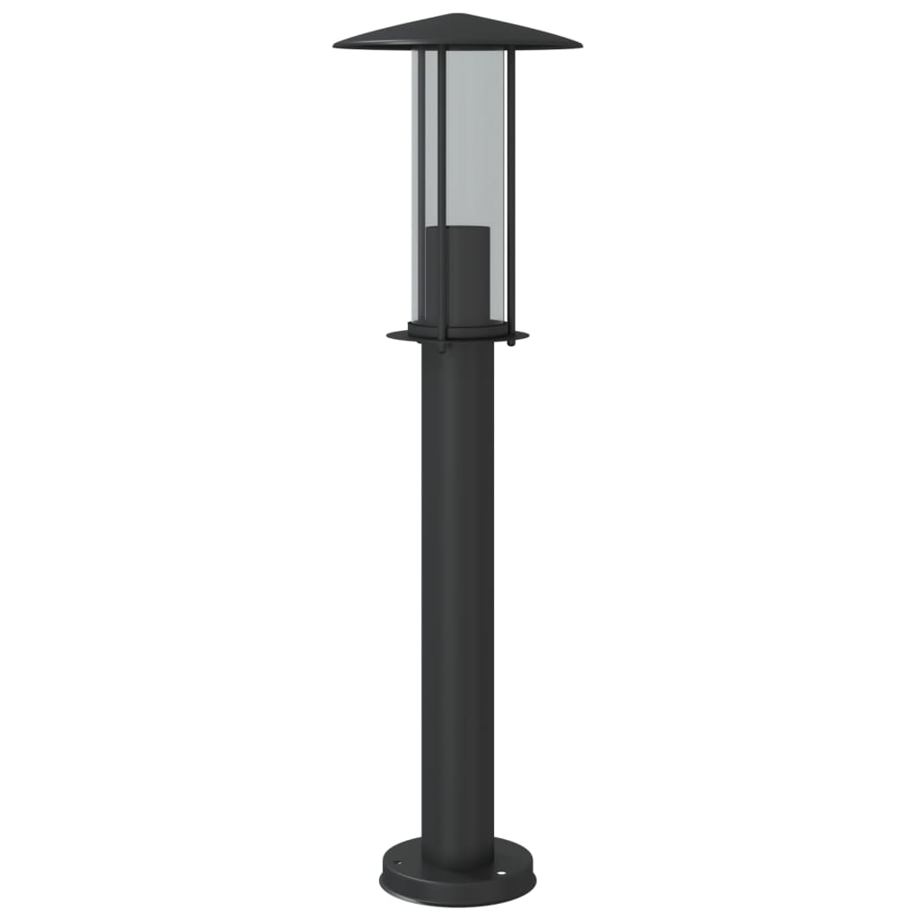 udendørs standerlampe 3 stk. 60 cm rustfrit stål sort