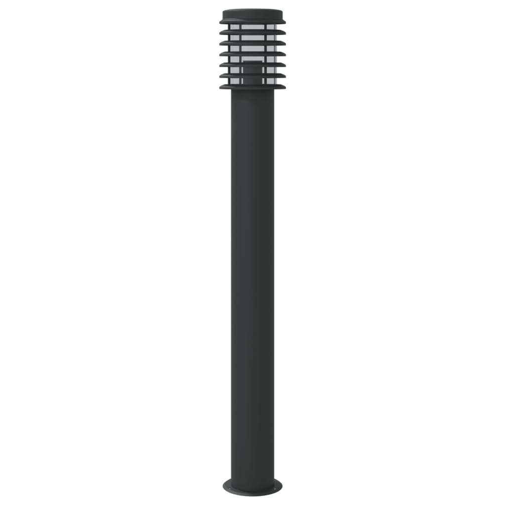 udendørs standerlamper 3 stk. 110 cm rustfrit stål sort