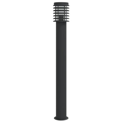 udendørs standerlamper 3 stk. 110 cm rustfrit stål sort