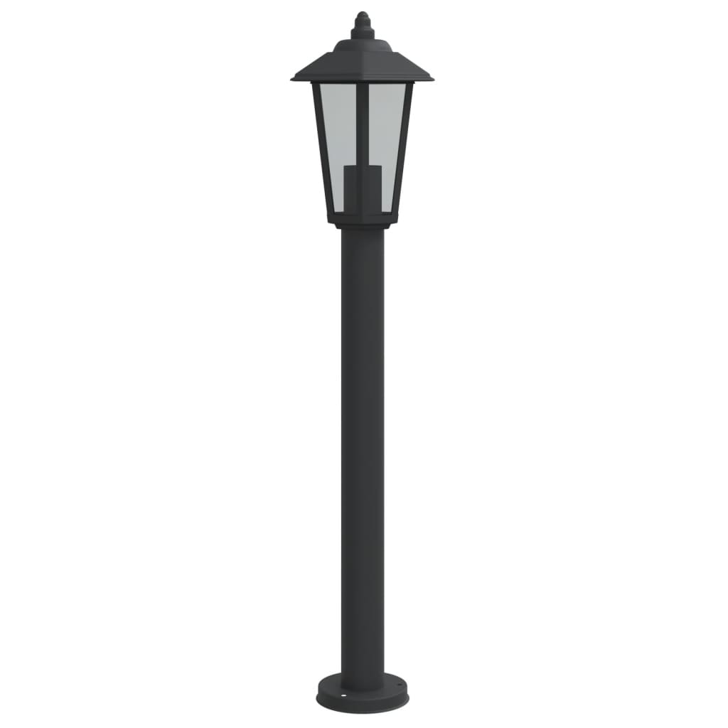 udendørs standerlampe 80 cm rustfrit stål sort