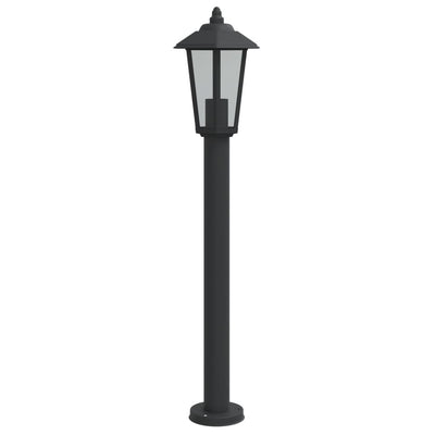 udendørs standerlampe 80 cm rustfrit stål sort