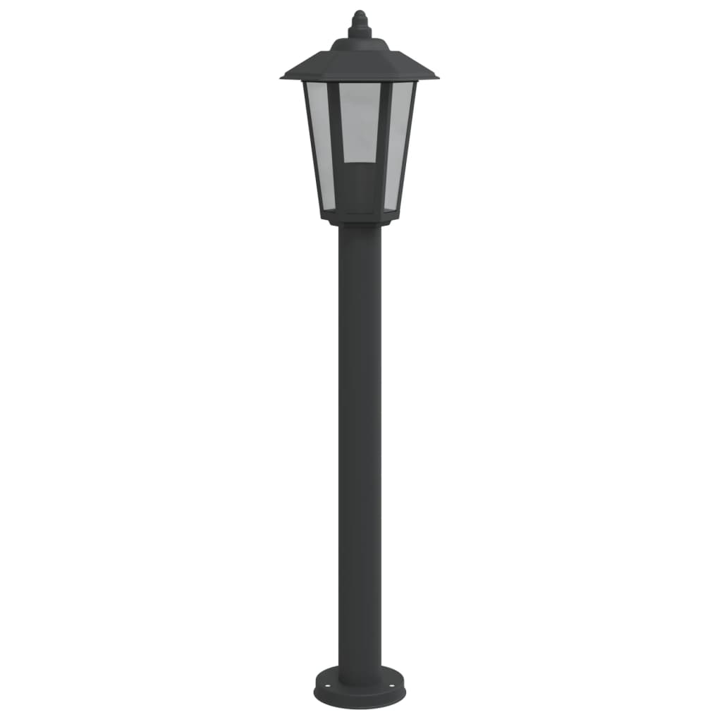 udendørs standerlampe 80 cm rustfrit stål sort