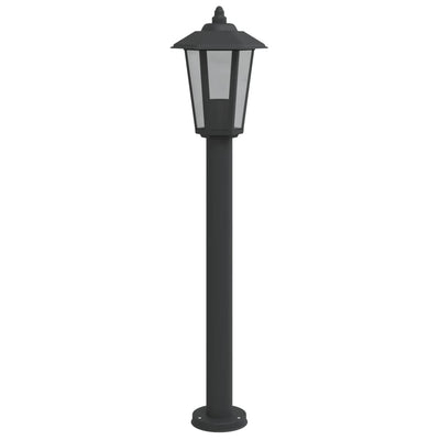 udendørs standerlampe 80 cm rustfrit stål sort