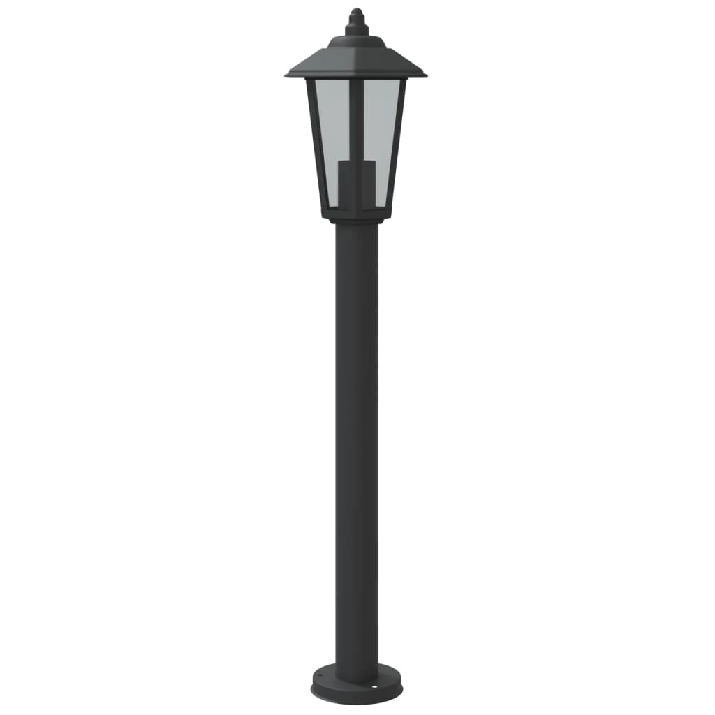 udendørs standerlampe 80 cm rustfrit stål sort