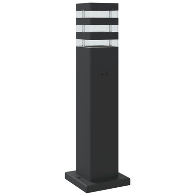 udendørs standerlampe 50 cm aluminium sort