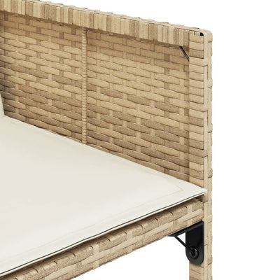 havestole 4 stk. med hynder polyrattan beige