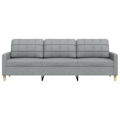 3-personers sofa 210 cm stof lysegrå