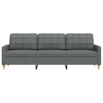 3-personers sofa 210 cm stof mørkegrå