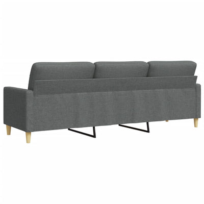 3-personers sofa 210 cm stof mørkegrå