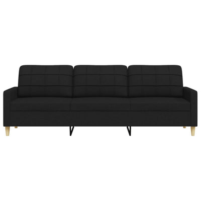 3-personers sofa 210 cm stof sort