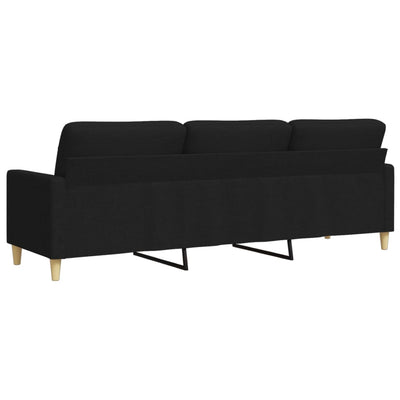 3-personers sofa 210 cm stof sort