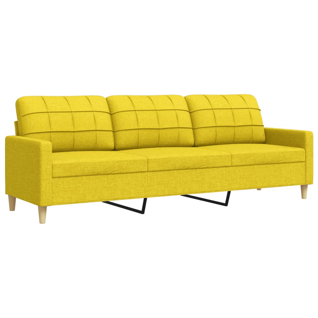 3-personers sofa 210 cm stof lysegul