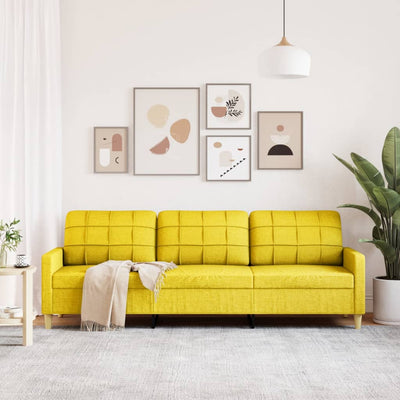 3-personers sofa 210 cm stof lysegul