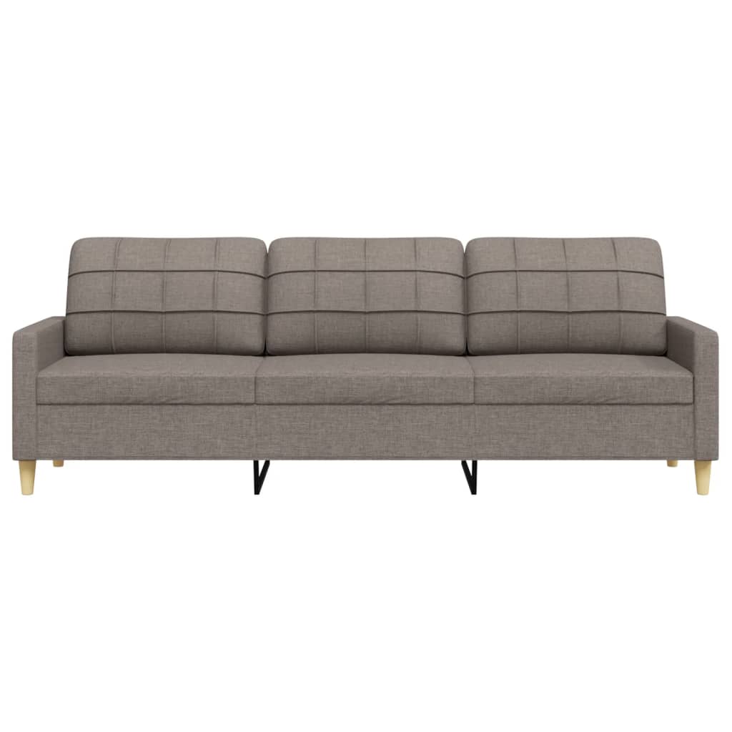 3-personers sofa 210 cm stof gråbrun