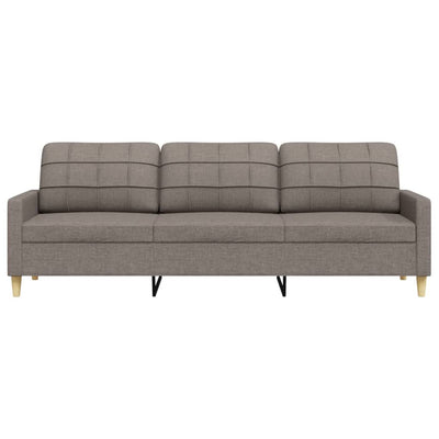 3-personers sofa 210 cm stof gråbrun